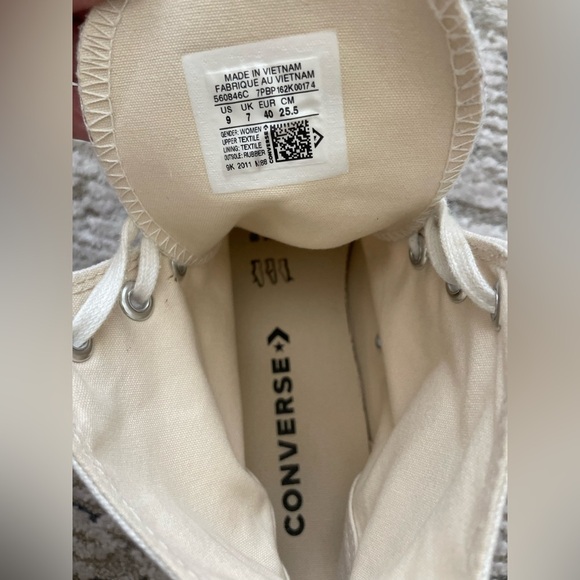 Converse Chuck Taylor All Star Lift High Top White Size 9 Womens Canvas - Picture 9 of 11